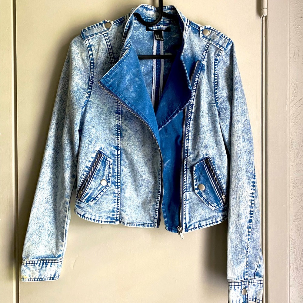 Acid Washed Blue Jean Jacket